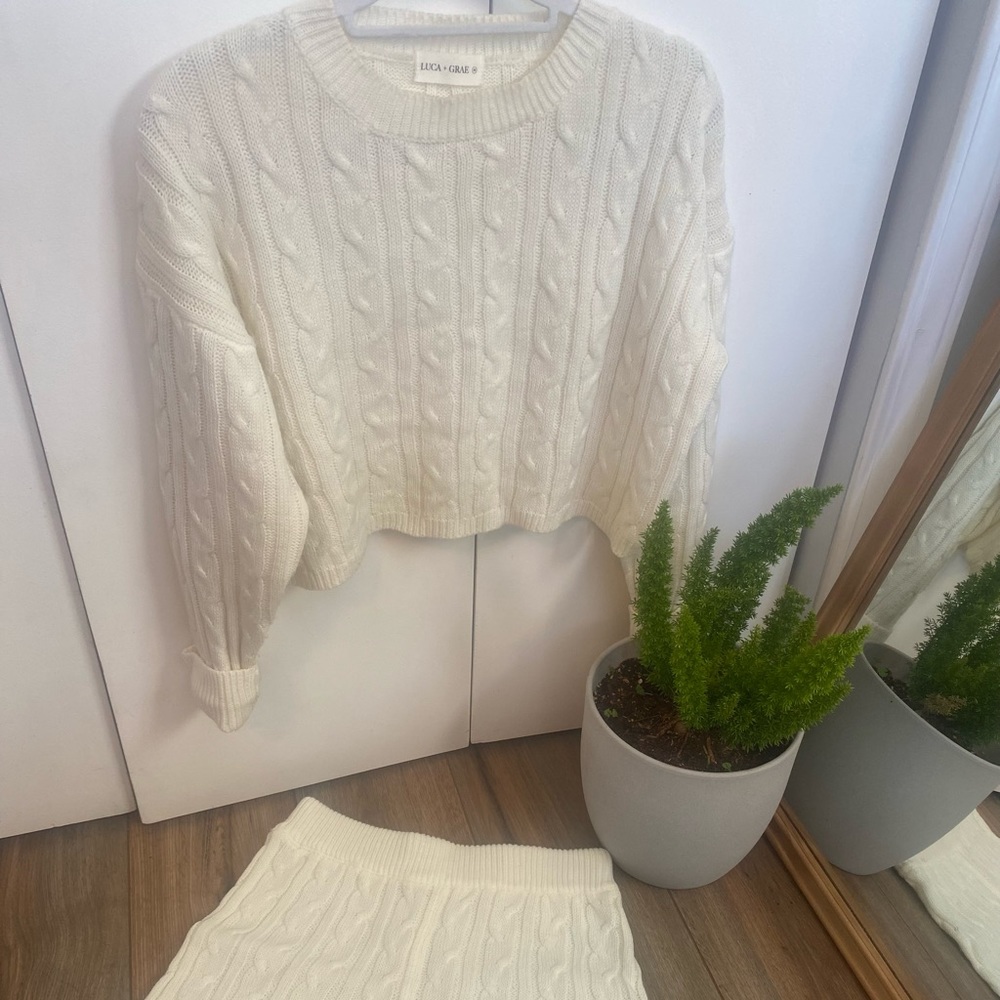 Luca and Grae cream Sweater set